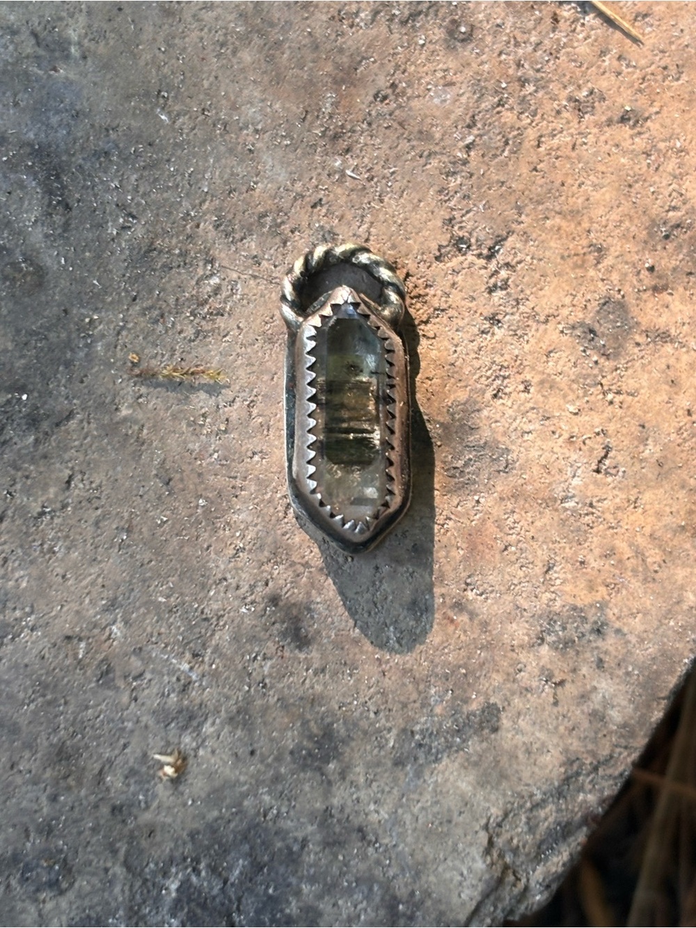 Tibetan quartz Sterling charm